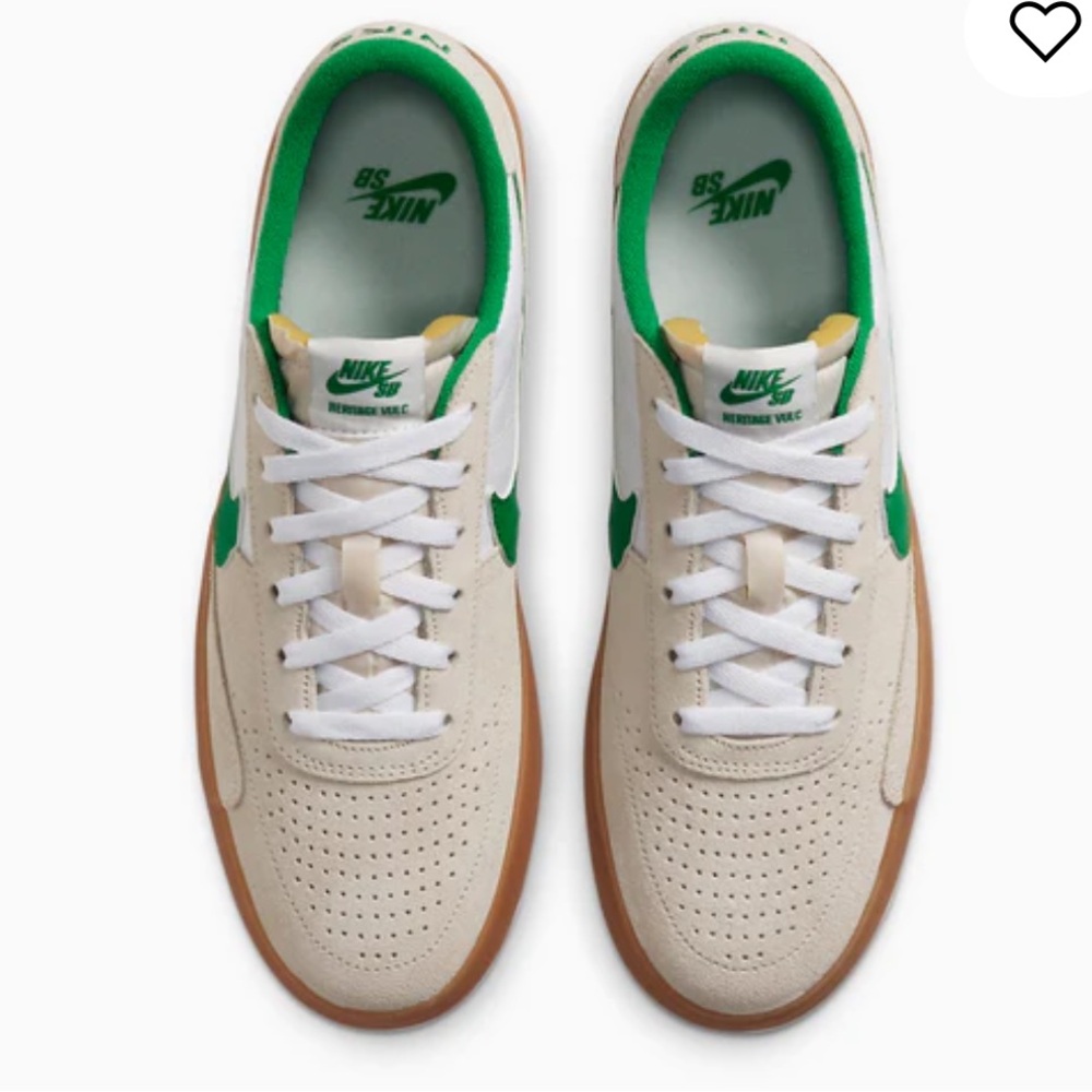 Nike Heritage Vulc SB 'Lucky Green Gum' CD5010-101   New Size 10 men 11.5 women